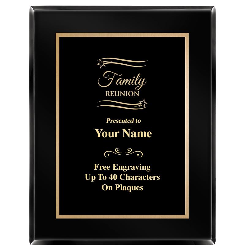 7X9 BLACK METAL PLT EBONY PLQ