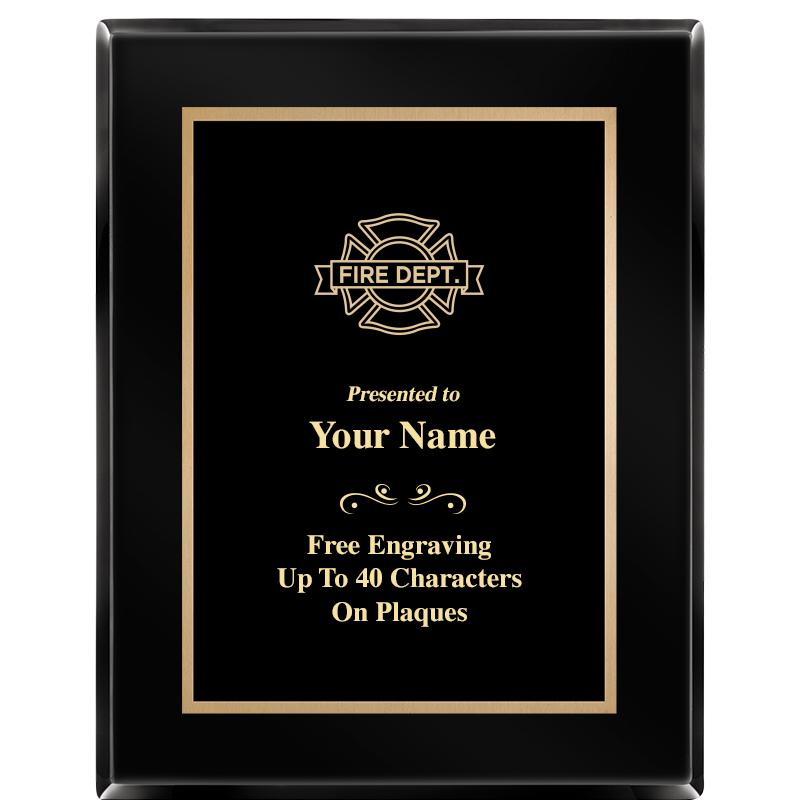 7X9 BLACK METAL PLT EBONY PLQ