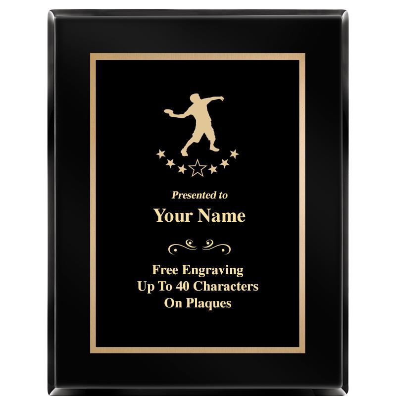 7X9 BLACK METAL PLT EBONY PLQ