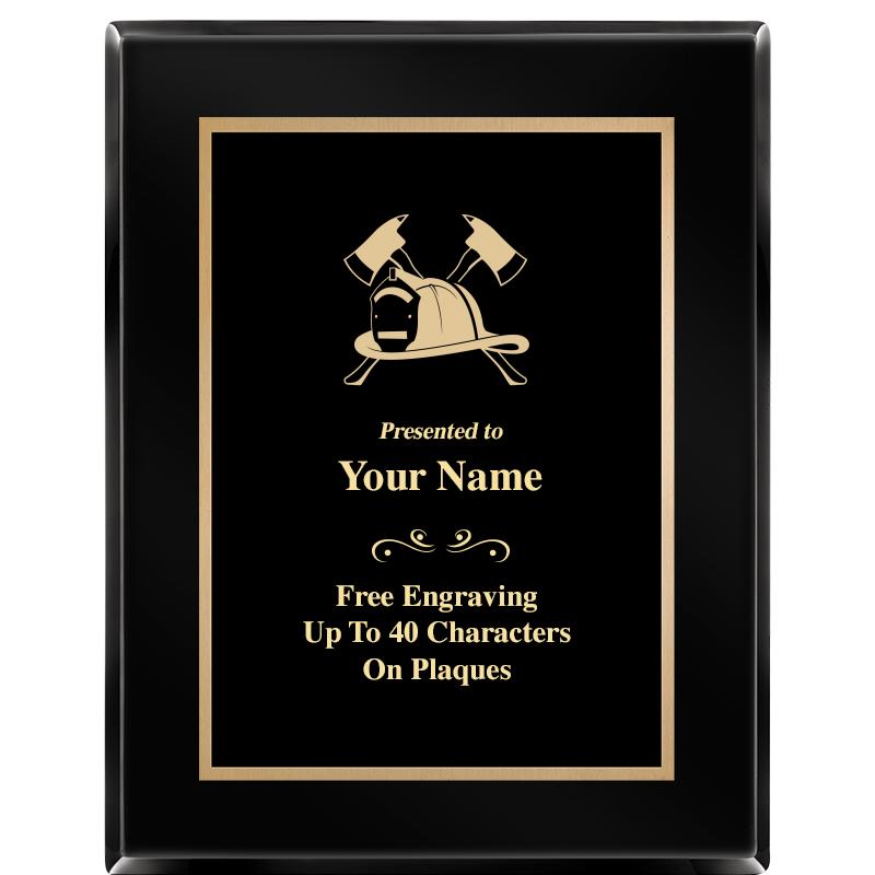 7X9 BLACK METAL PLT EBONY PLQ