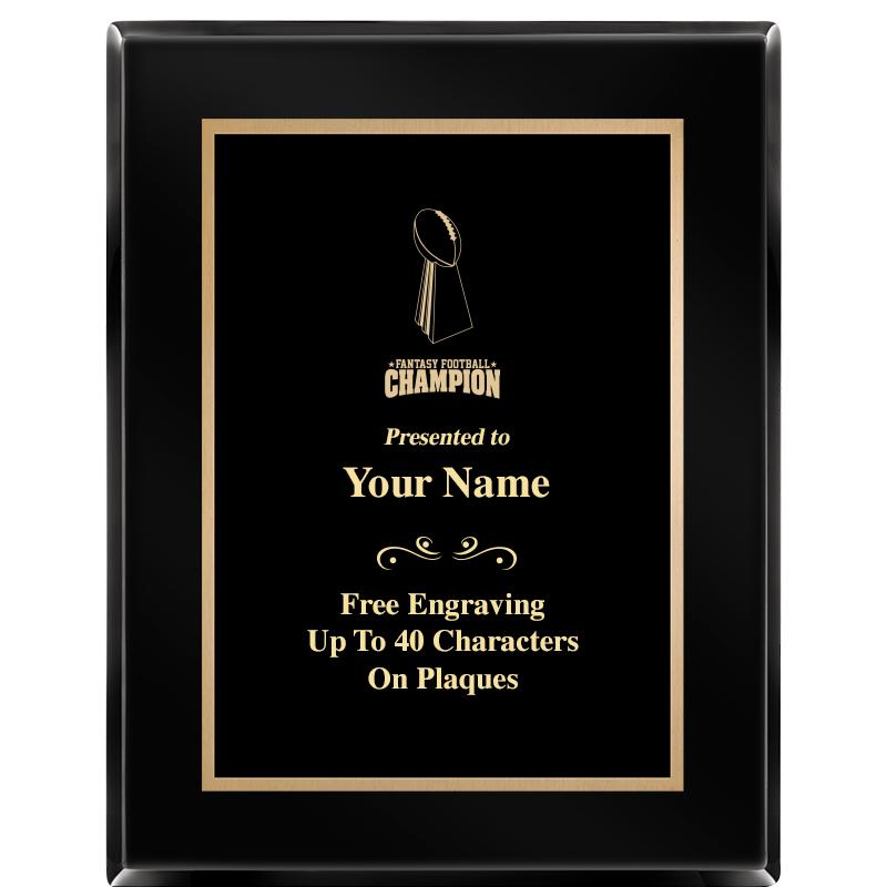 7X9 BLACK METAL PLT EBONY PLQ