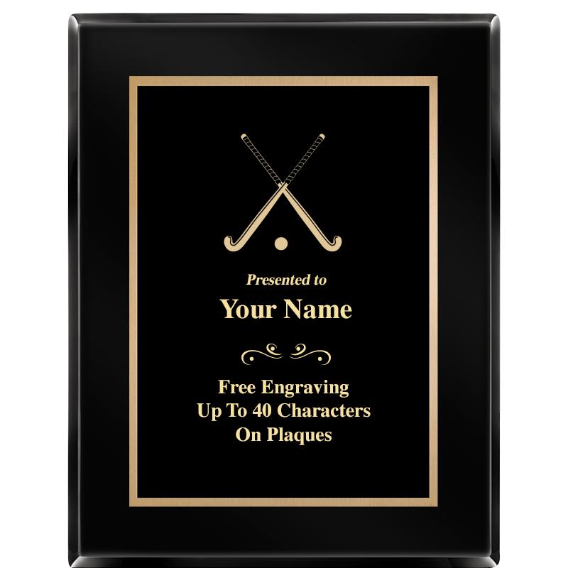 7X9 BLACK METAL PLT EBONY PLQ