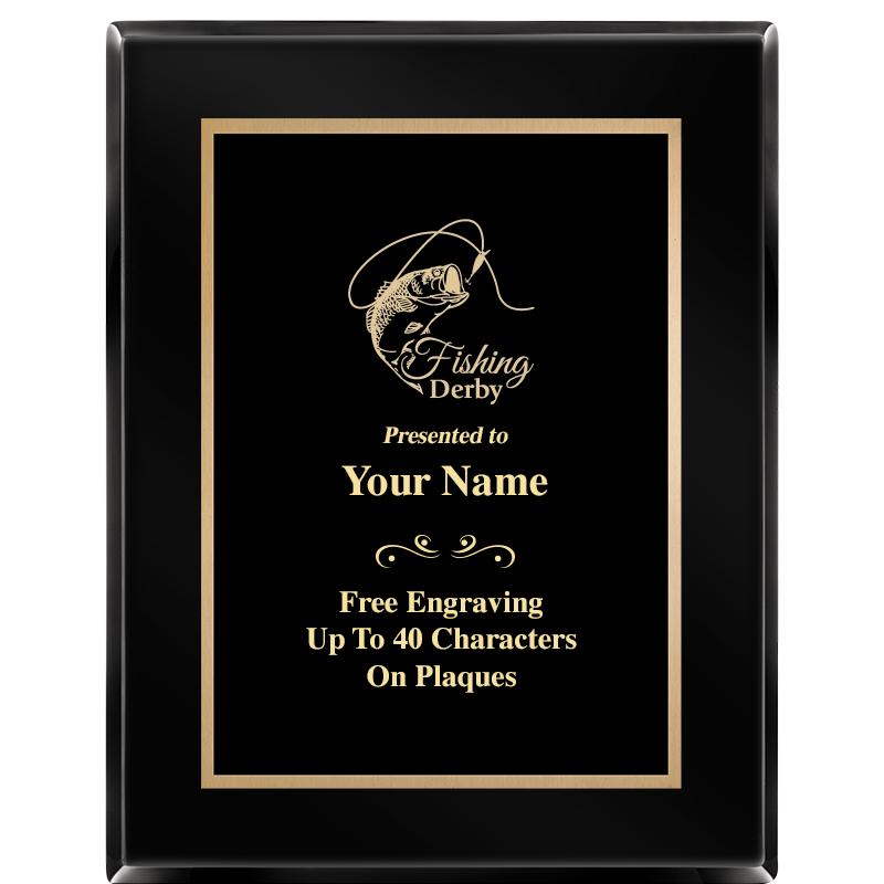 7X9 BLACK METAL PLT EBONY PLQ