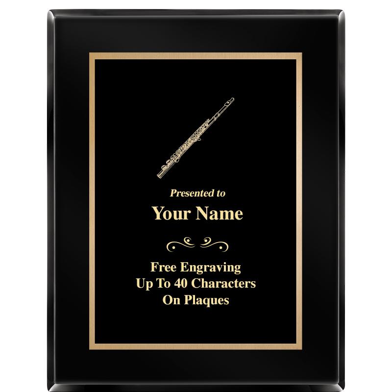 7X9 BLACK METAL PLT EBONY PLQ