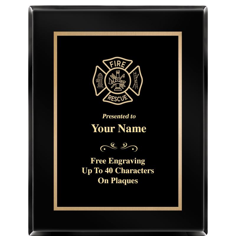 7X9 BLACK METAL PLT EBONY PLQ