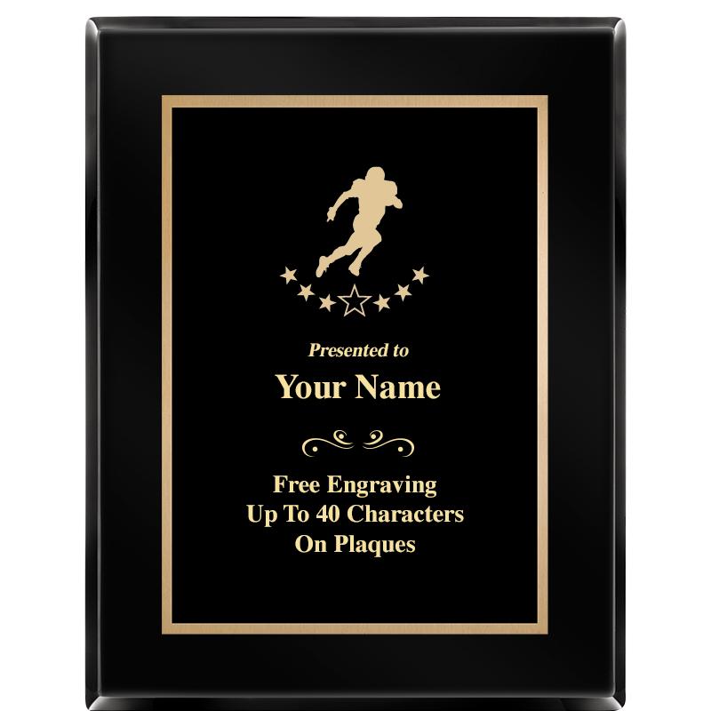 7X9 BLACK METAL PLT EBONY PLQ