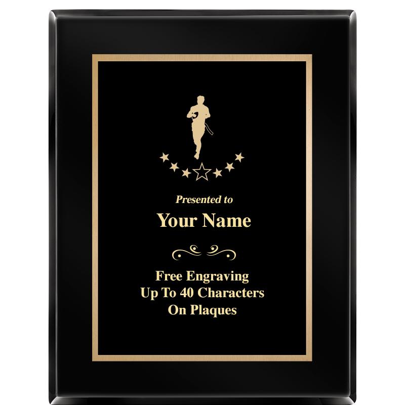 7X9 BLACK METAL PLT EBONY PLQ