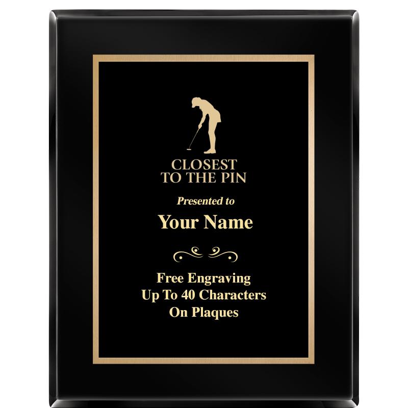 7X9 BLACK METAL PLT EBONY PLQ