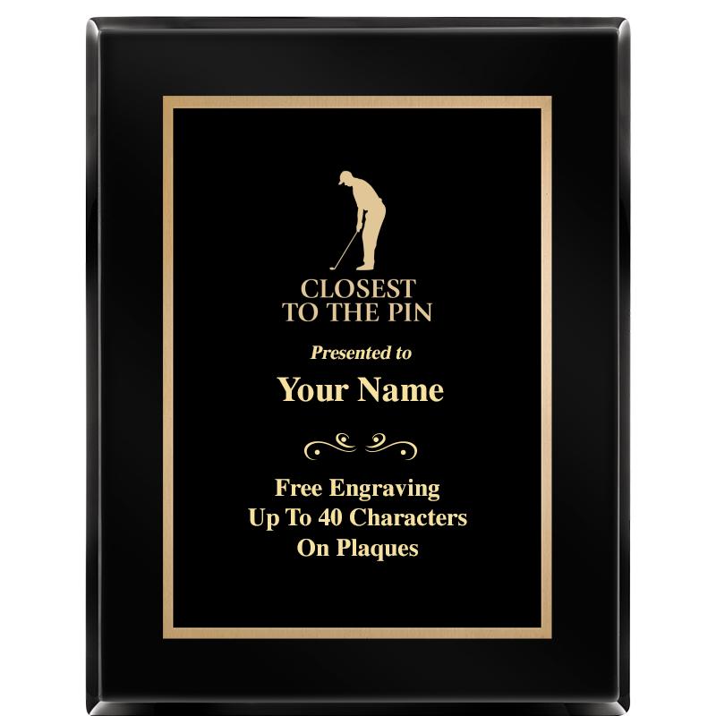 7X9 BLACK METAL PLT EBONY PLQ