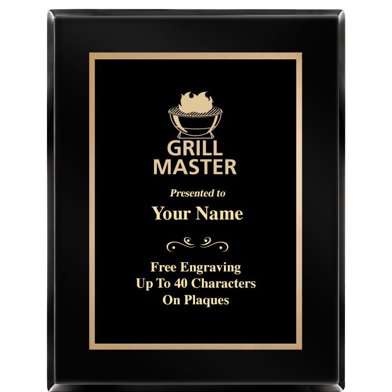 7X9 BLACK METAL PLT EBONY PLQ