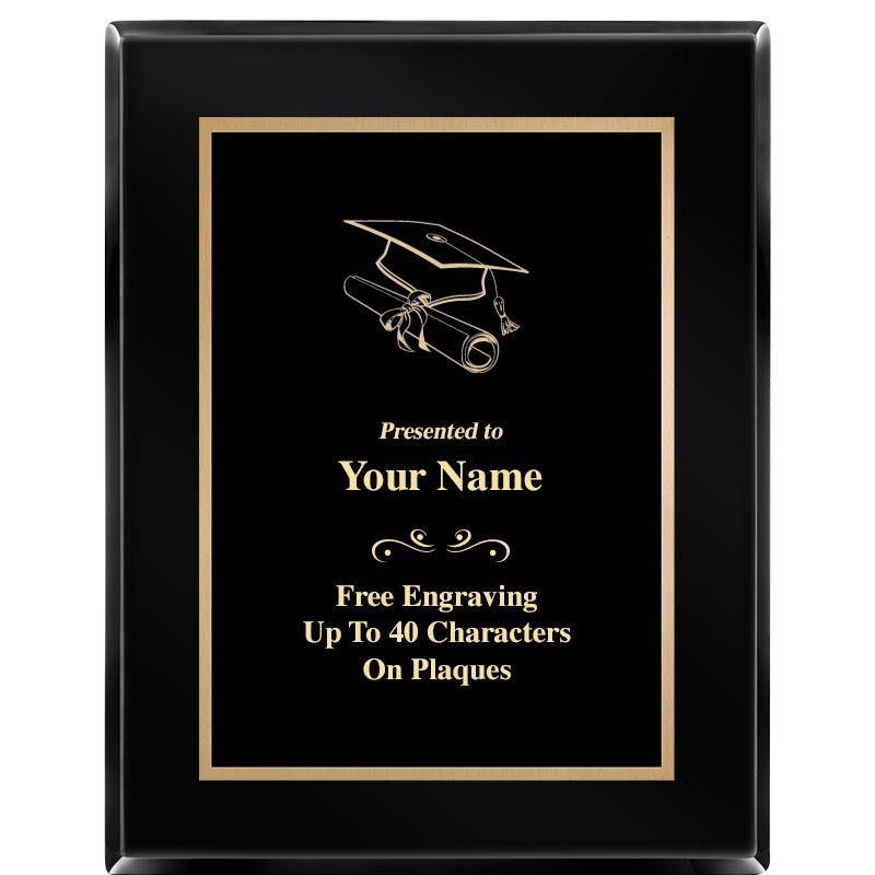 7X9 BLACK METAL PLT EBONY PLQ