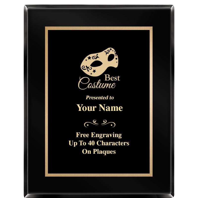 7X9 BLACK METAL PLT EBONY PLQ