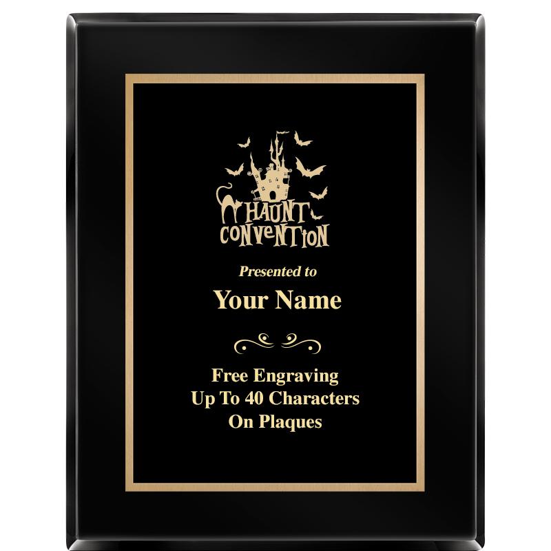 7X9 BLACK METAL PLT EBONY PLQ