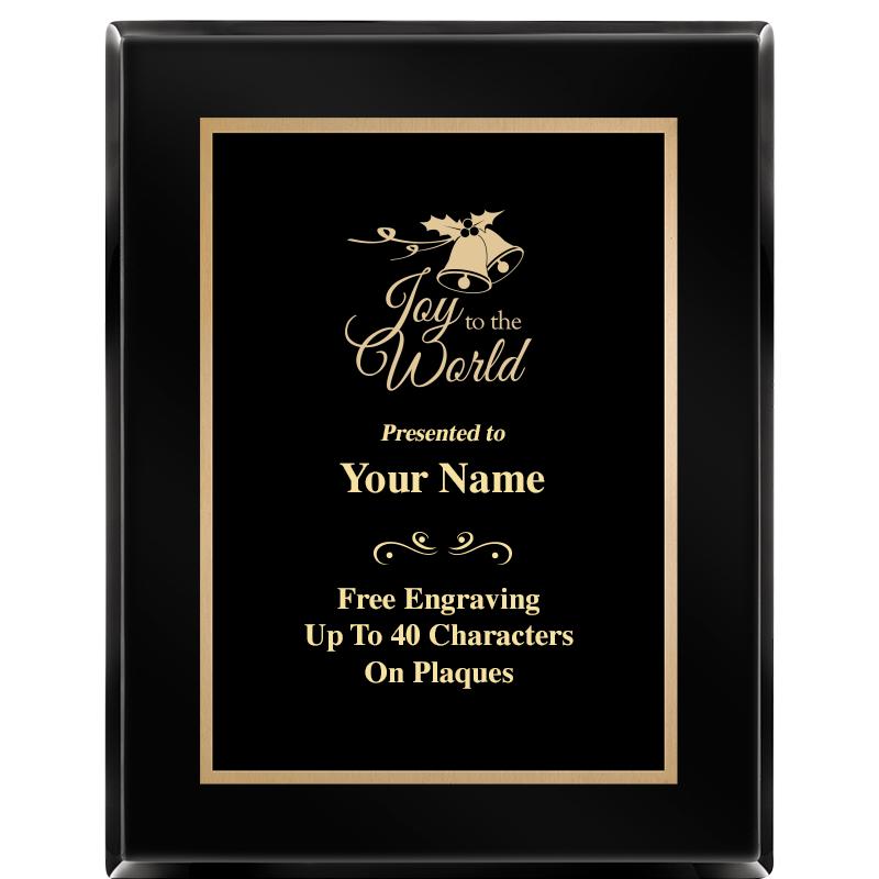 7X9 BLACK METAL PLT EBONY PLQ