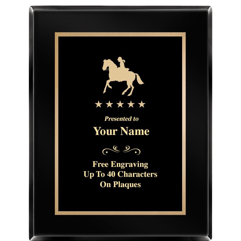 7X9 BLACK METAL PLT EBONY PLQ