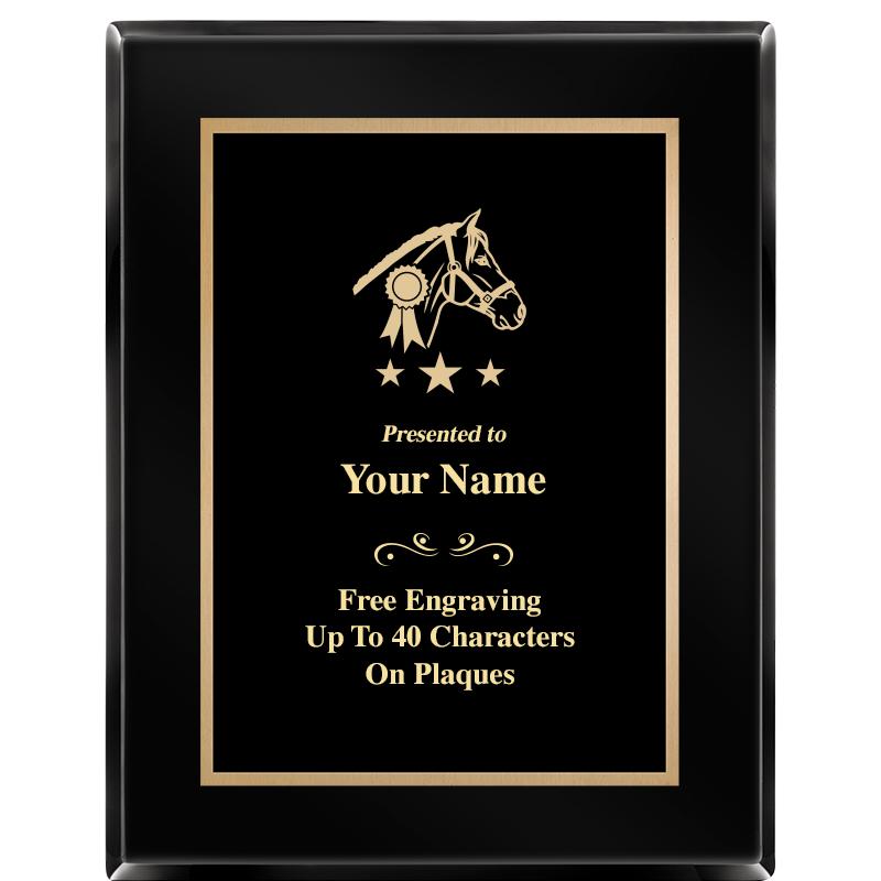 7X9 BLACK METAL PLT EBONY PLQ