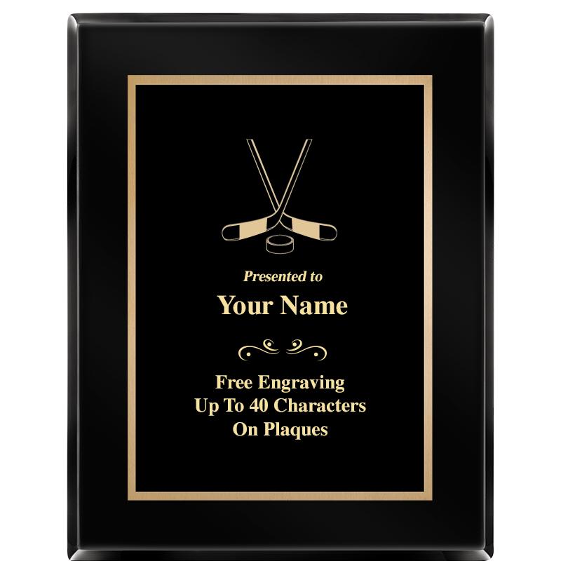 7X9 BLACK METAL PLT EBONY PLQ