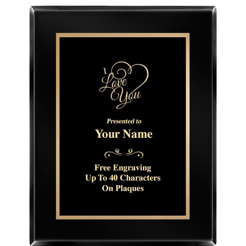 7X9 BLACK METAL PLT EBONY PLQ