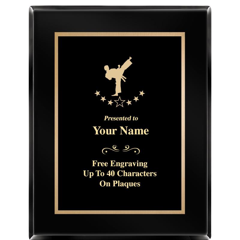 7X9 BLACK METAL PLT EBONY PLQ