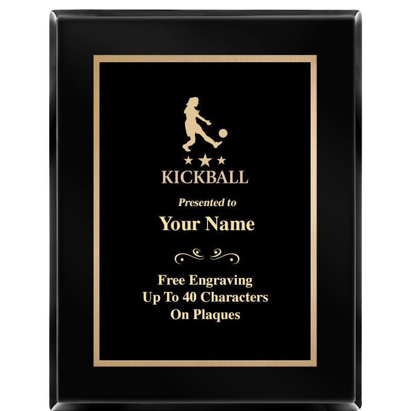 7X9 BLACK METAL PLT EBONY PLQ