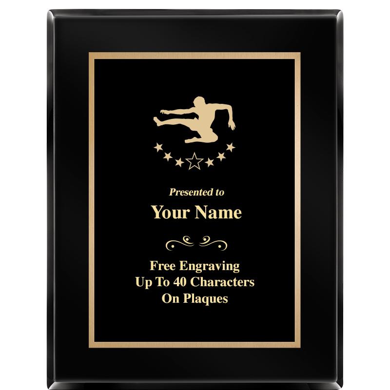 7X9 BLACK METAL PLT EBONY PLQ