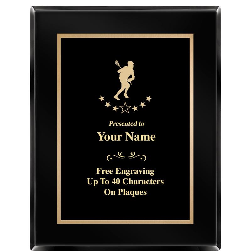 7X9 BLACK METAL PLT EBONY PLQ