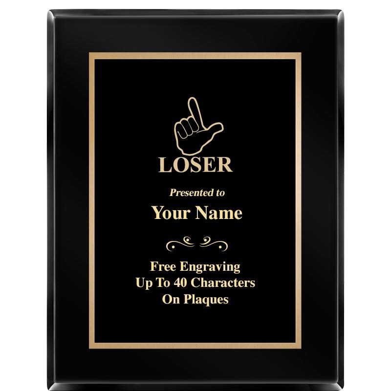 7X9 BLACK METAL PLT EBONY PLQ