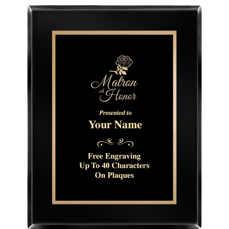 7X9 BLACK METAL PLT EBONY PLQ