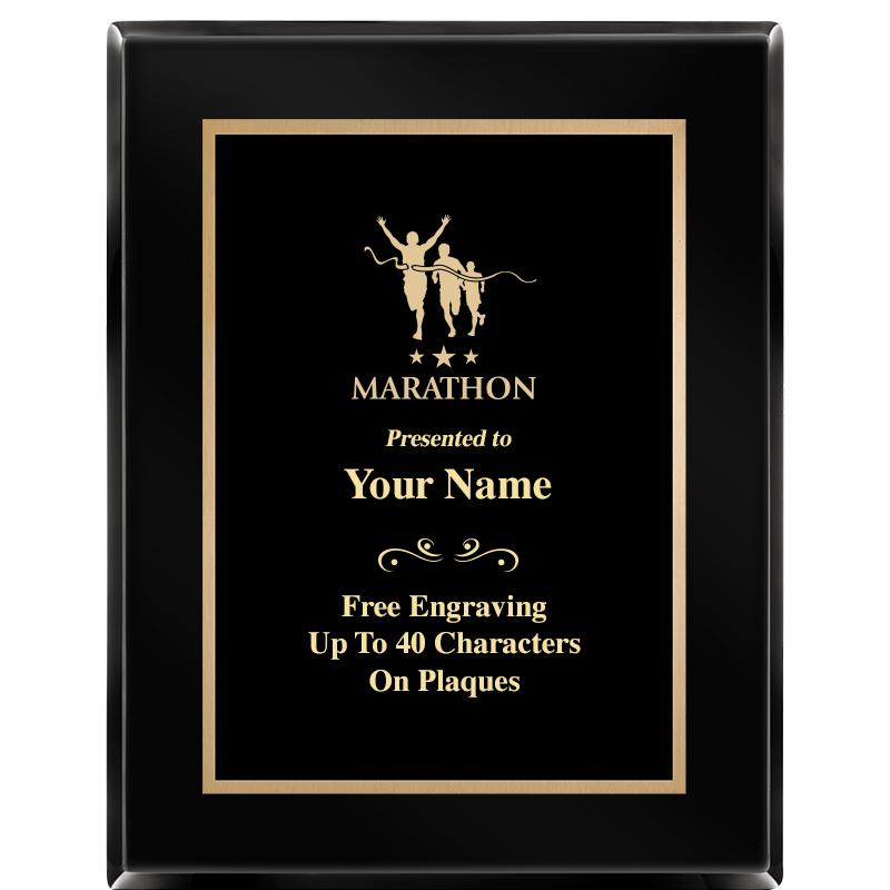 7X9 BLACK METAL PLT EBONY PLQ