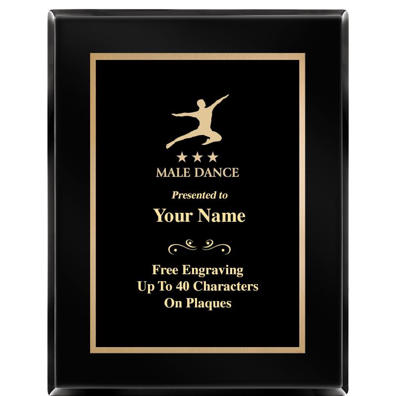 7X9 BLACK METAL PLT EBONY PLQ