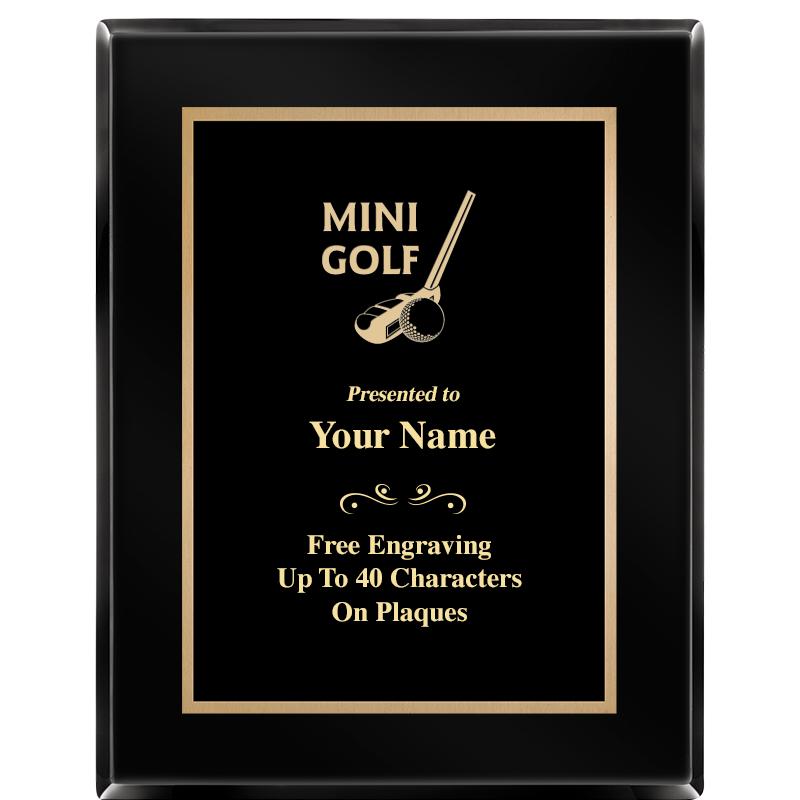 7X9 BLACK METAL PLT EBONY PLQ