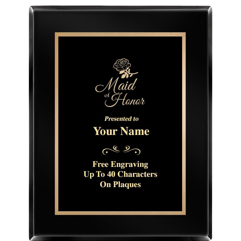 7X9 BLACK METAL PLT EBONY PLQ