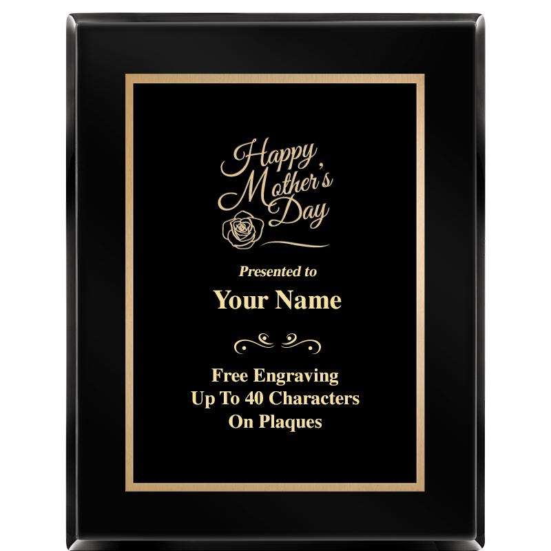 7X9 BLACK METAL PLT EBONY PLQ