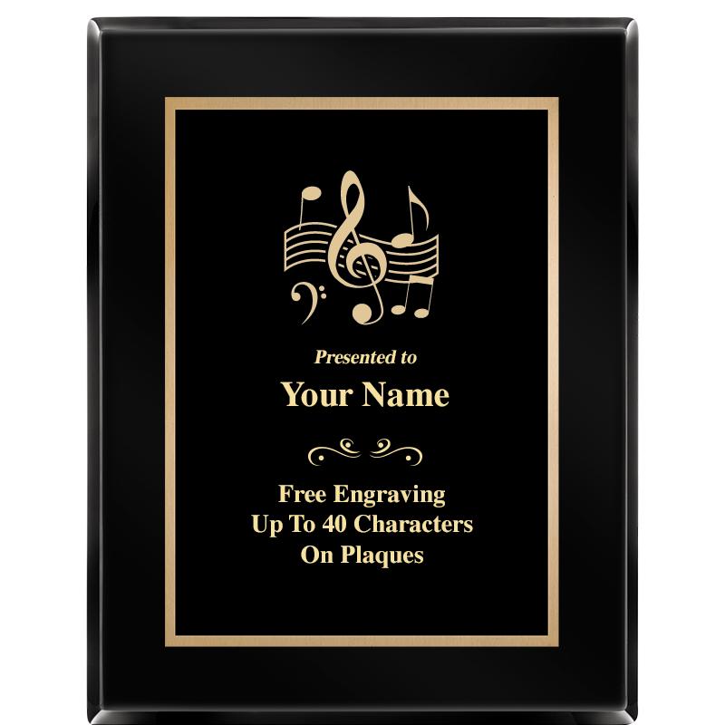 7X9 BLACK METAL PLT EBONY PLQ