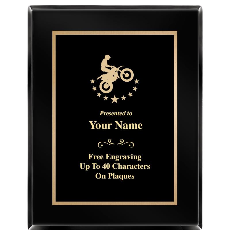 7X9 BLACK METAL PLT EBONY PLQ