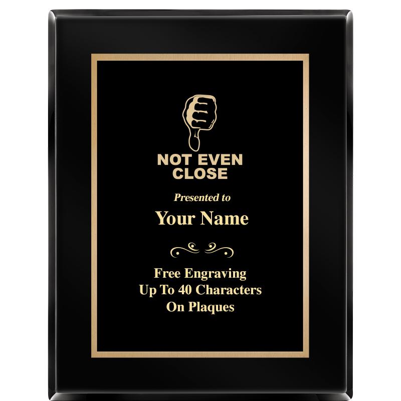 7X9 BLACK METAL PLT EBONY PLQ