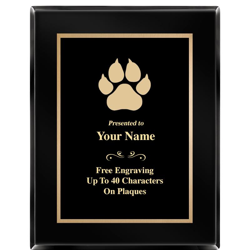 7X9 BLACK METAL PLT EBONY PLQ