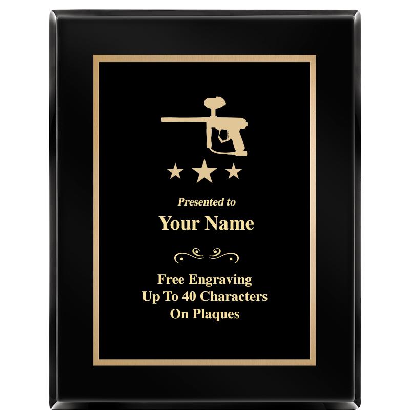 7X9 BLACK METAL PLT EBONY PLQ