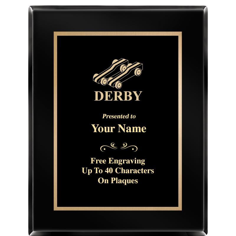 7X9 BLACK METAL PLT EBONY PLQ