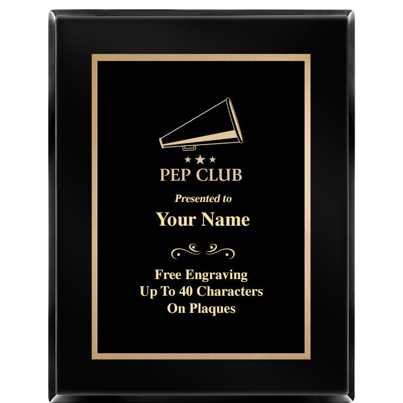 7X9 BLACK METAL PLT EBONY PLQ