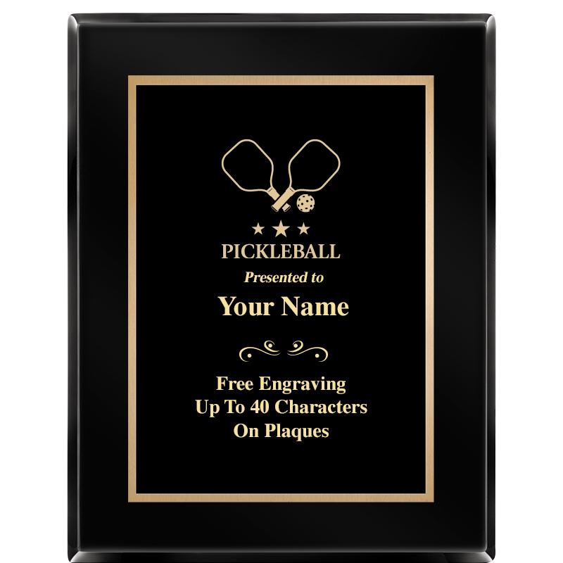 7X9 BLACK METAL PLT EBONY PLQ