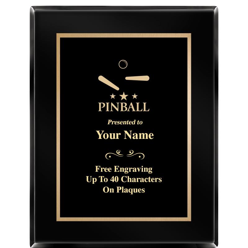 7X9 BLACK METAL PLT EBONY PLQ