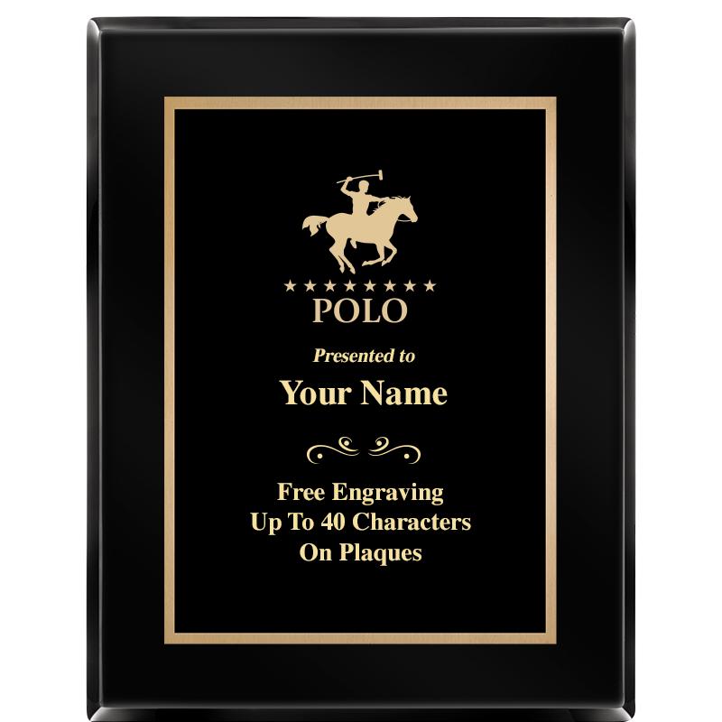 7X9 BLACK METAL PLT EBONY PLQ