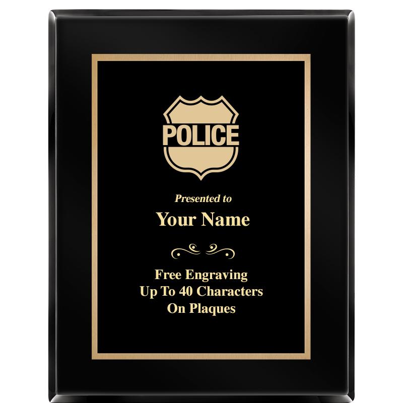 7X9 BLACK METAL PLT EBONY PLQ