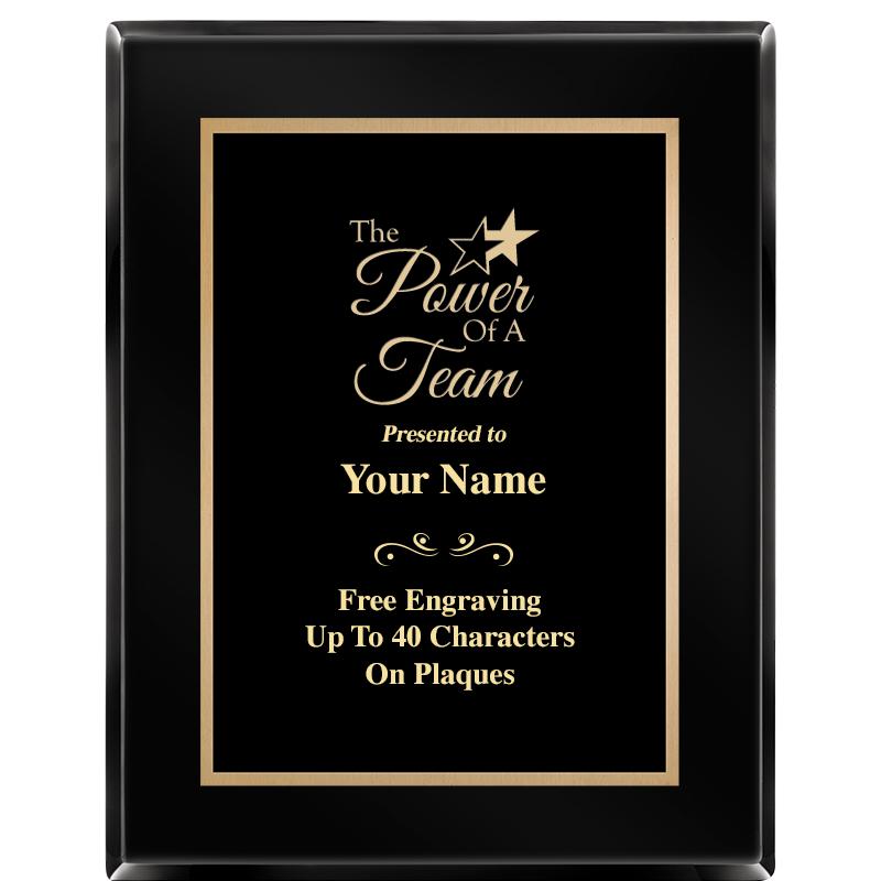 7X9 BLACK METAL PLT EBONY PLQ