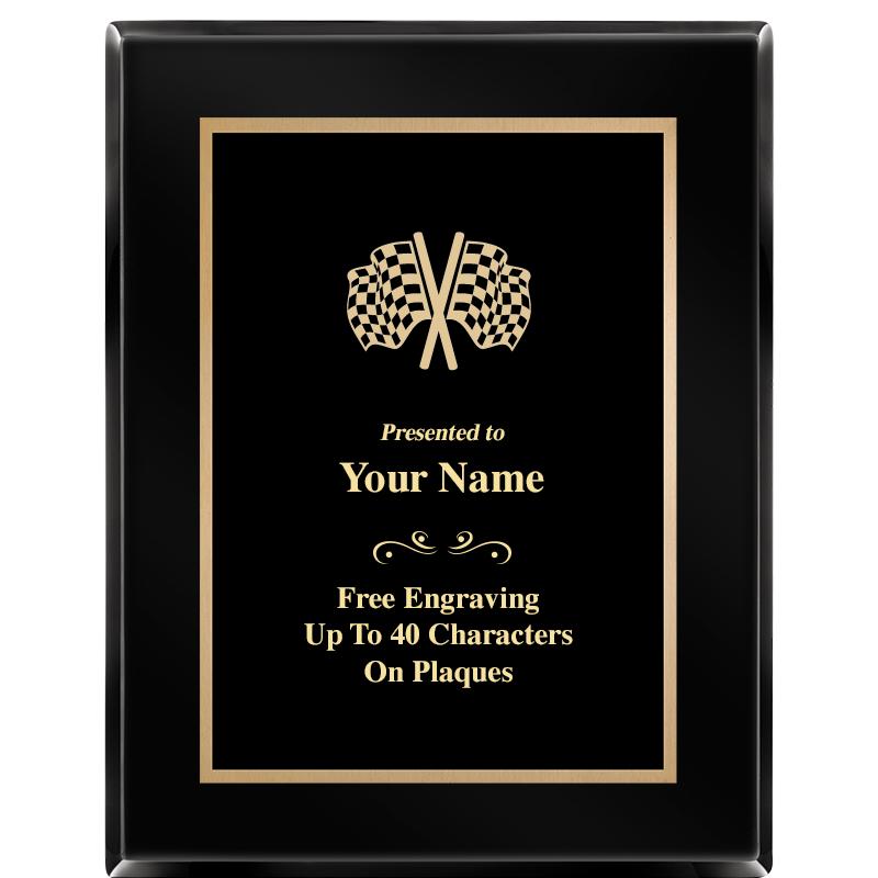 7X9 BLACK METAL PLT EBONY PLQ