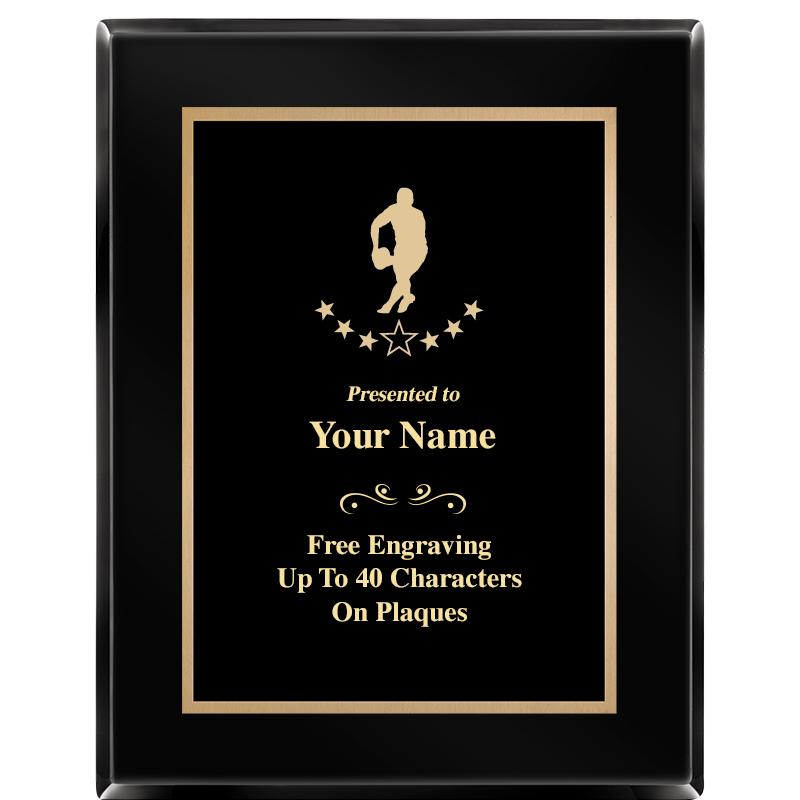 7X9 BLACK METAL PLT EBONY PLQ