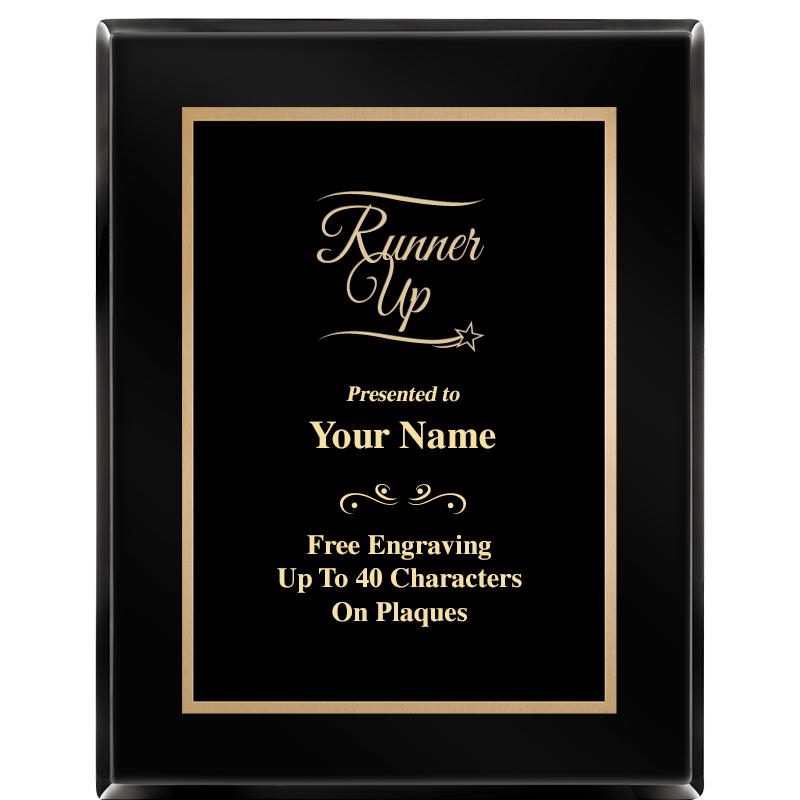 7X9 BLACK METAL PLT EBONY PLQ