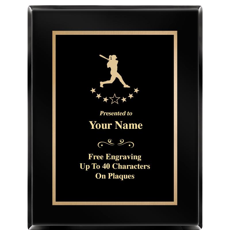 7X9 BLACK METAL PLT EBONY PLQ