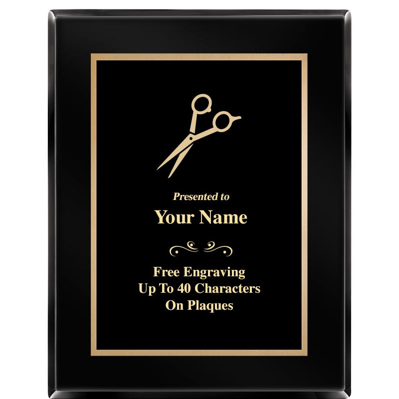 7X9 BLACK METAL PLT EBONY PLQ